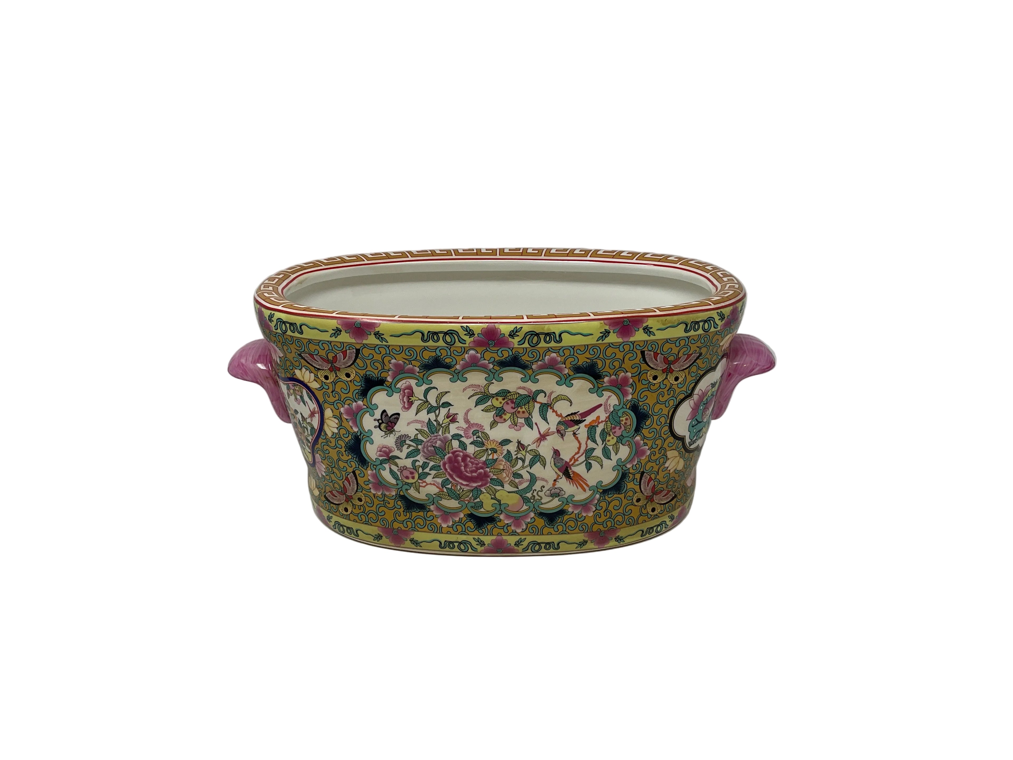Oval Footbath - Rose Medallion