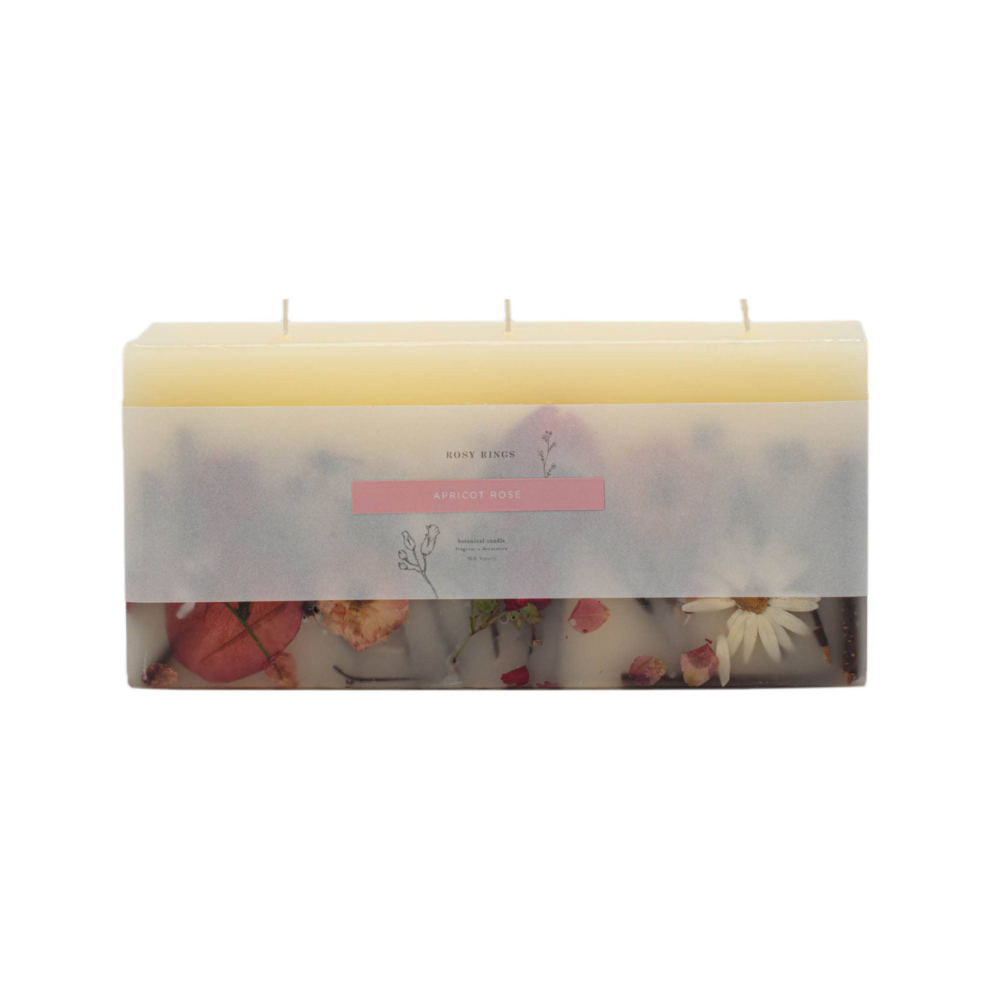 Apricot Rose Brick Botanical Candle