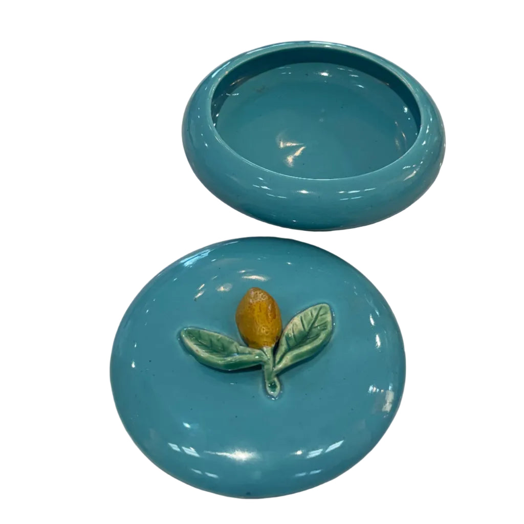 Antique Menton Majolica Lidded Dish