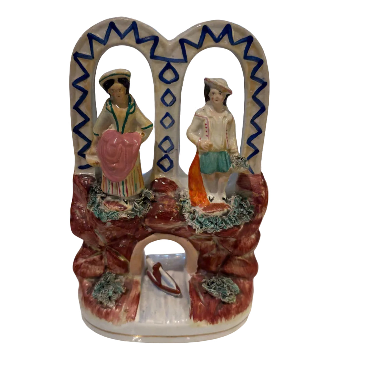 Antique Staffordshire Courting Couple (1860-1880)
