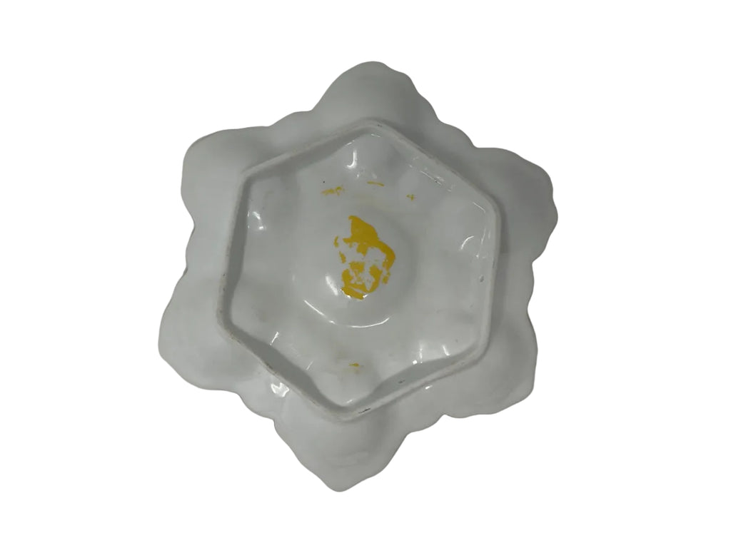 Antique Majolica Oyster Plate- pink and white