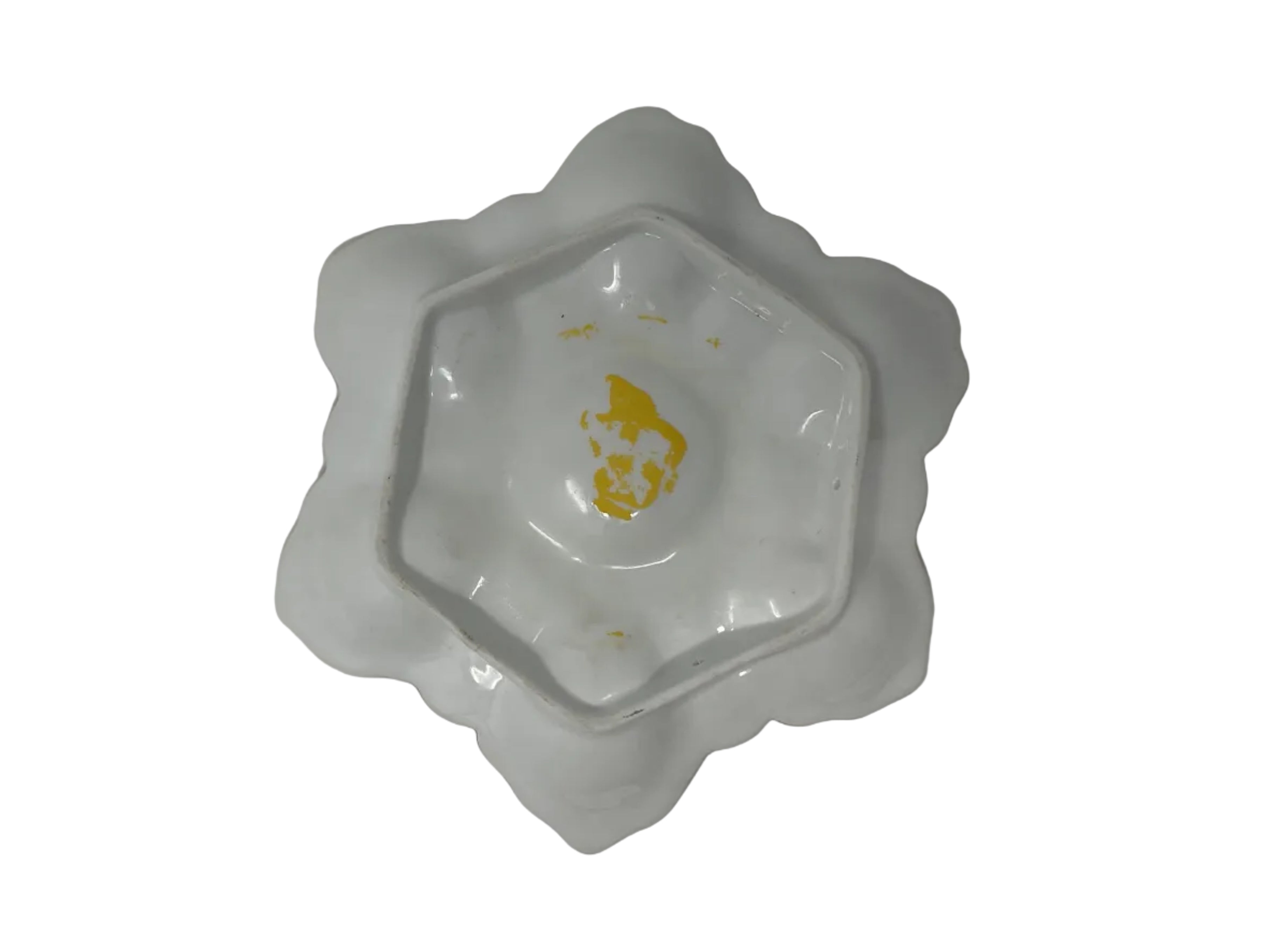 Antique Majolica Oyster Plate- pink and white
