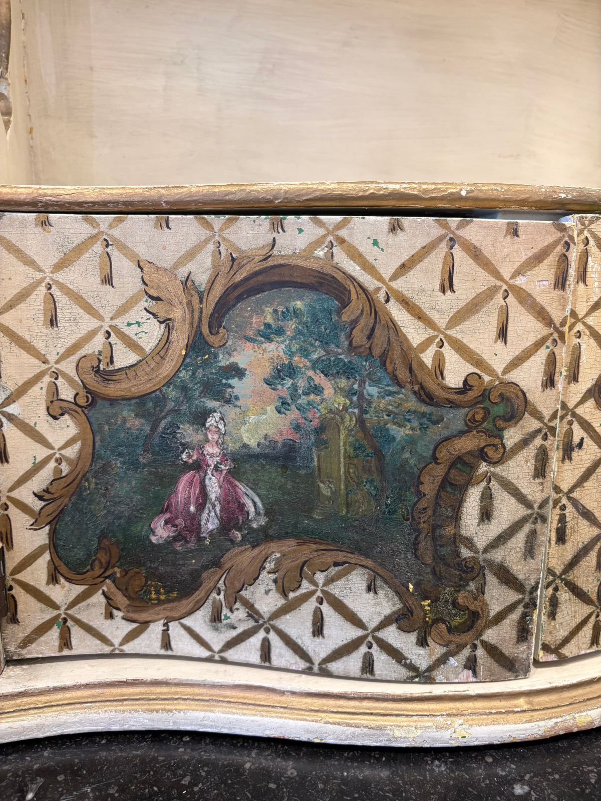 Vintage Florentine Wall Display Shelf
