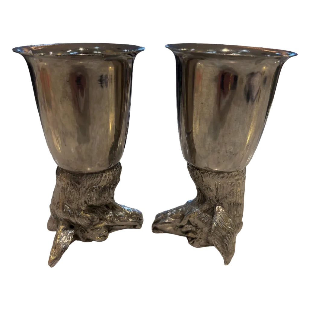 Maur Manetti Vintage Large Stirrup Cups (Pair)