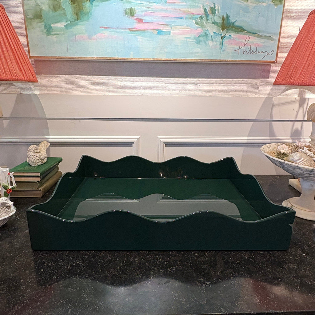 Large Belles Rives Tray (Bottle Green)
