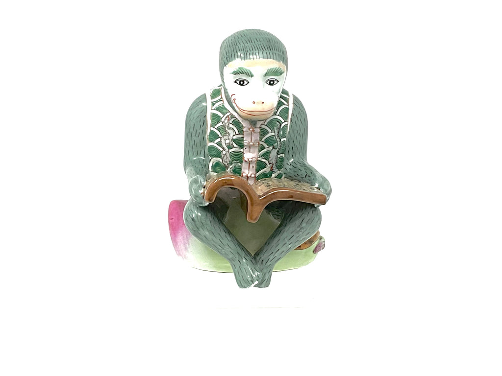 Vintage Porcelain Monkey with Unique applied flower and dragon detail