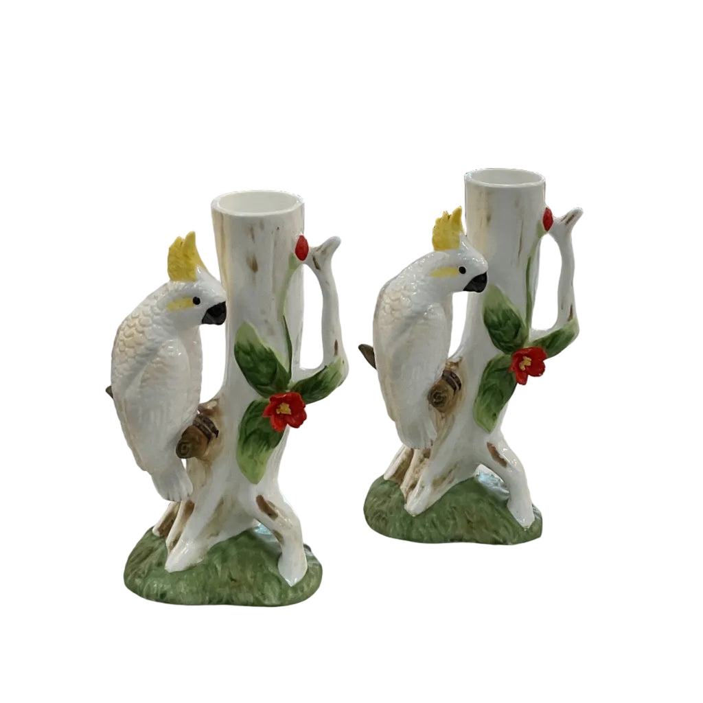 Vintage Parrot Bud Vases