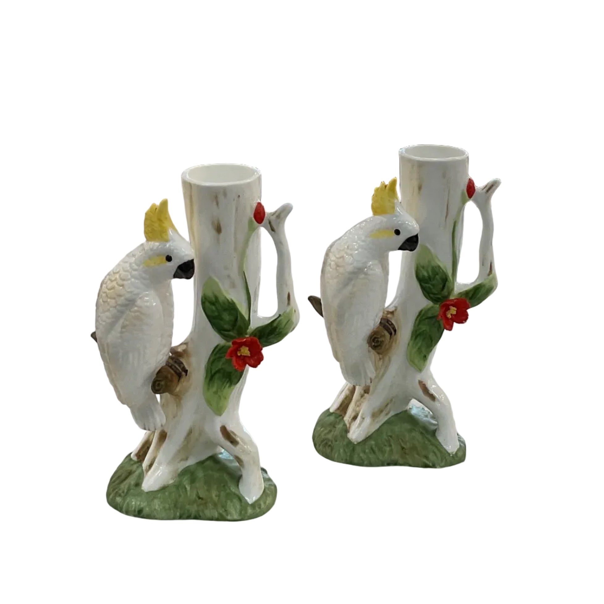 Vintage Parrot Bud Vases
