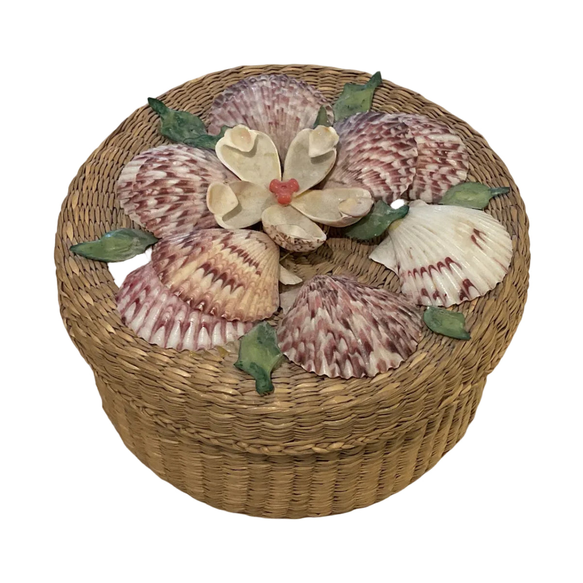 Vintage Seagrass Shellbox