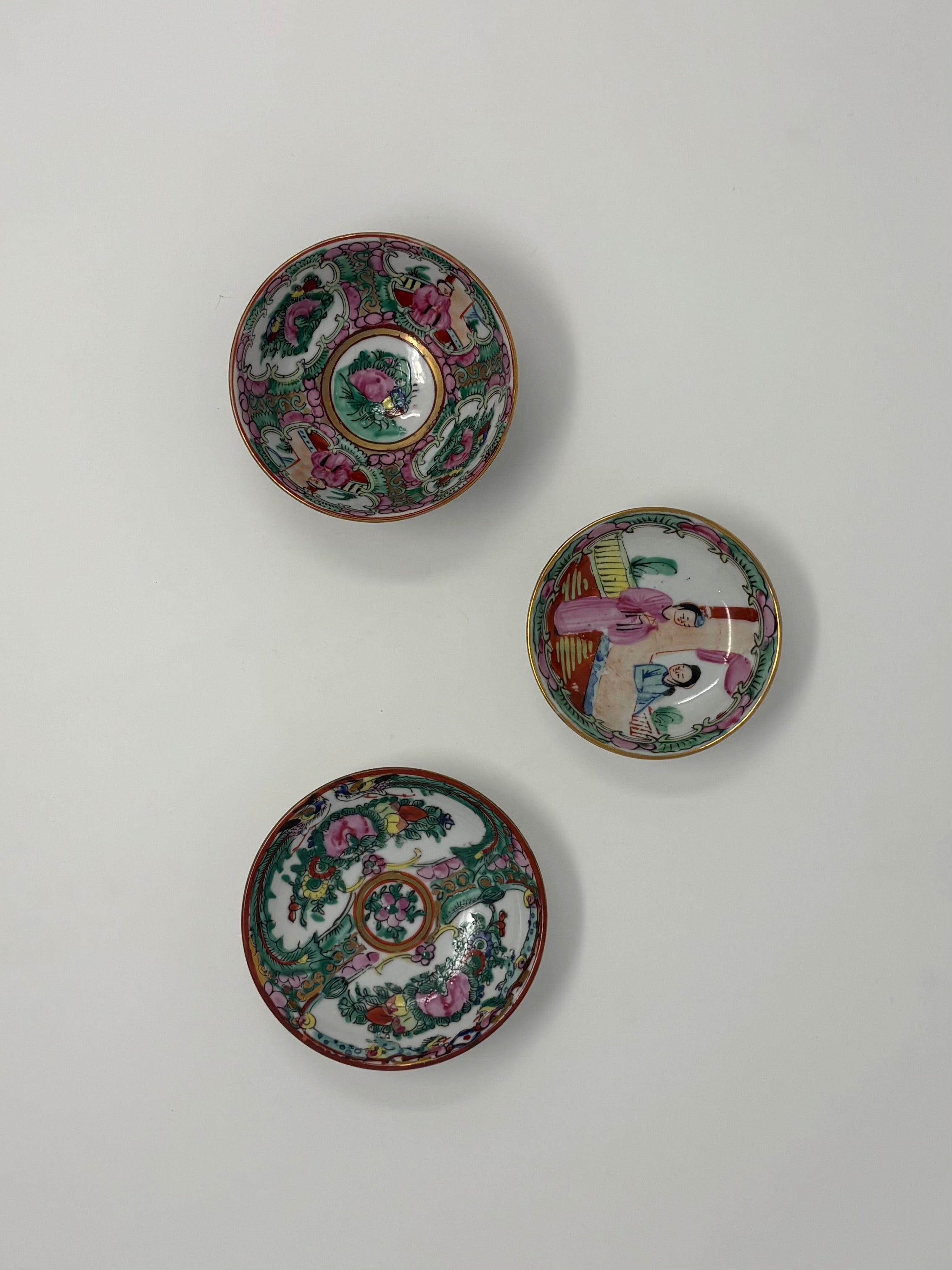 Collection of 3 Precious Famille Rose Bowls-4 Character Marked