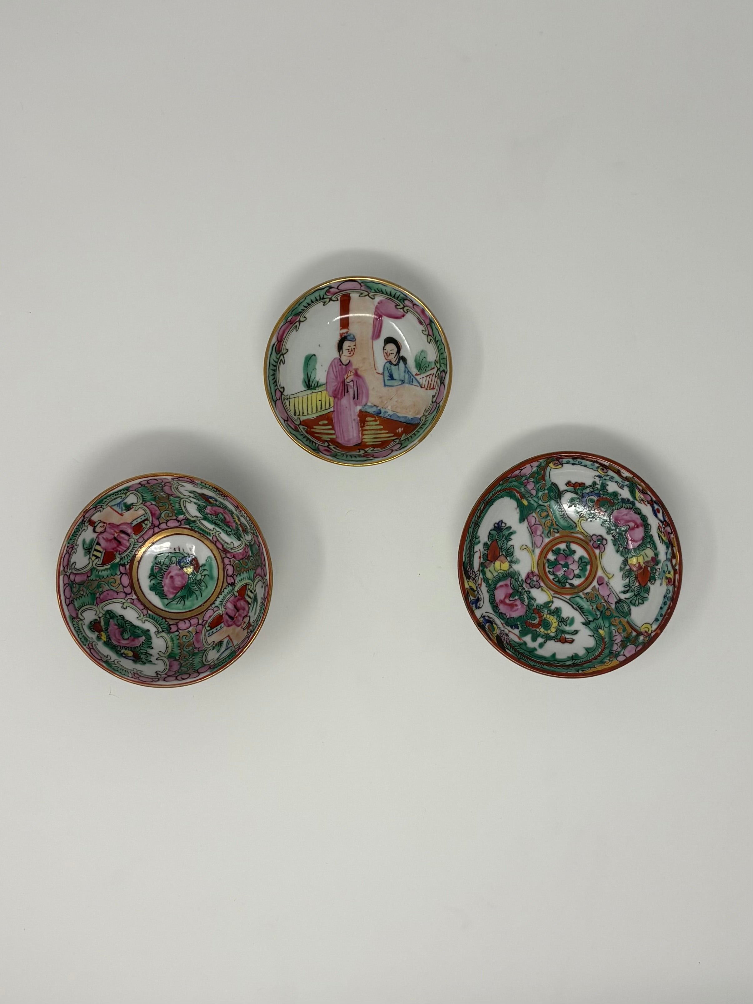 Collection of 3 Precious Famille Rose Bowls-4 Character Marked