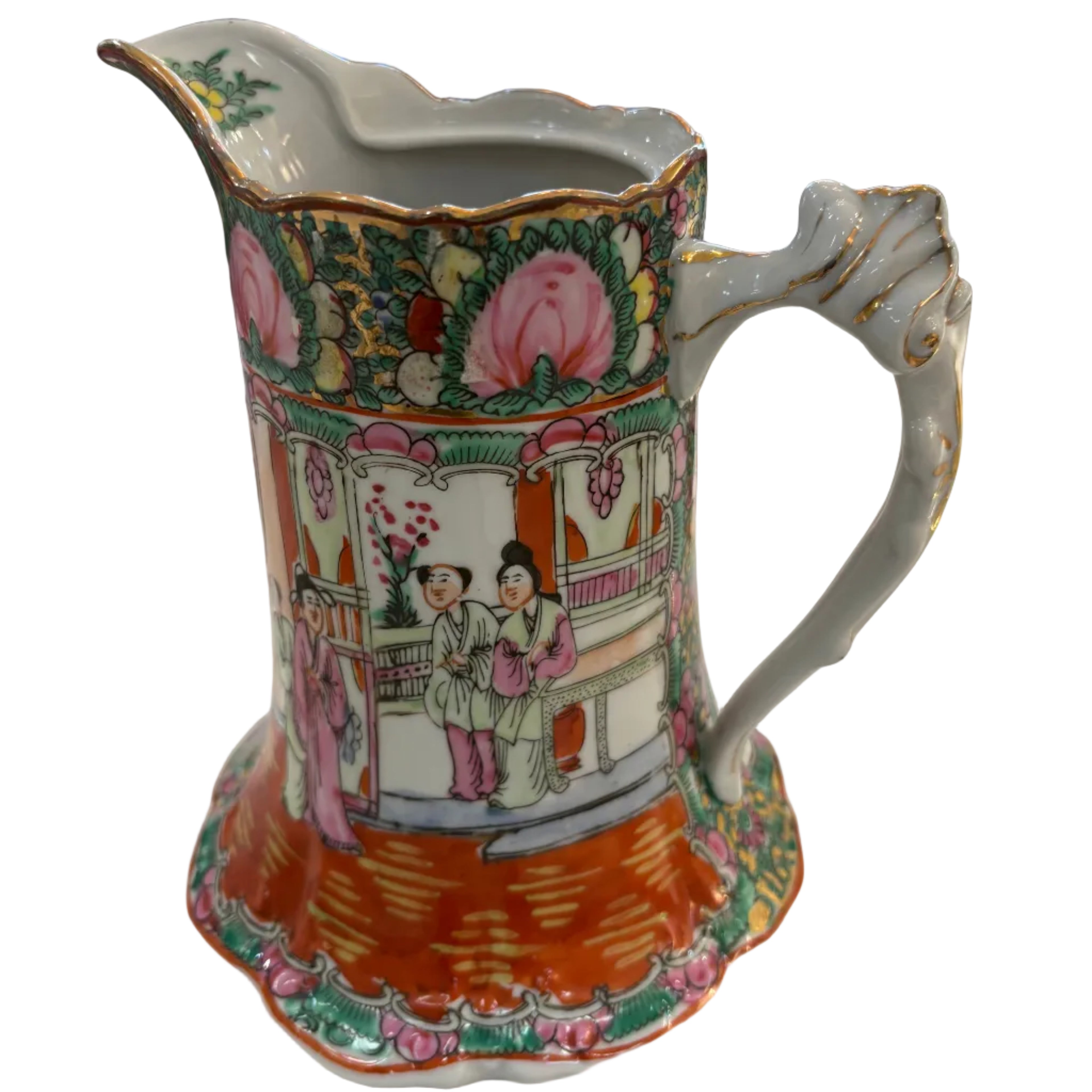 Scalloped Rose Medallion pitcher