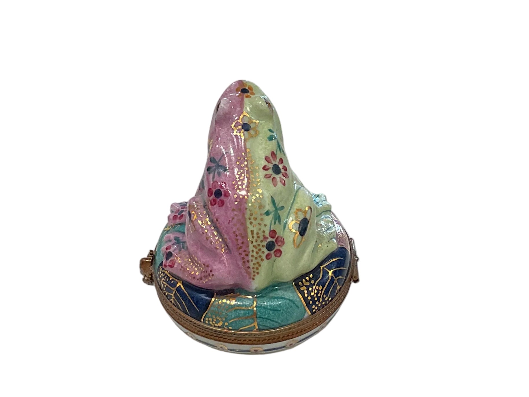 Tobacco Leaf Frog Figurine