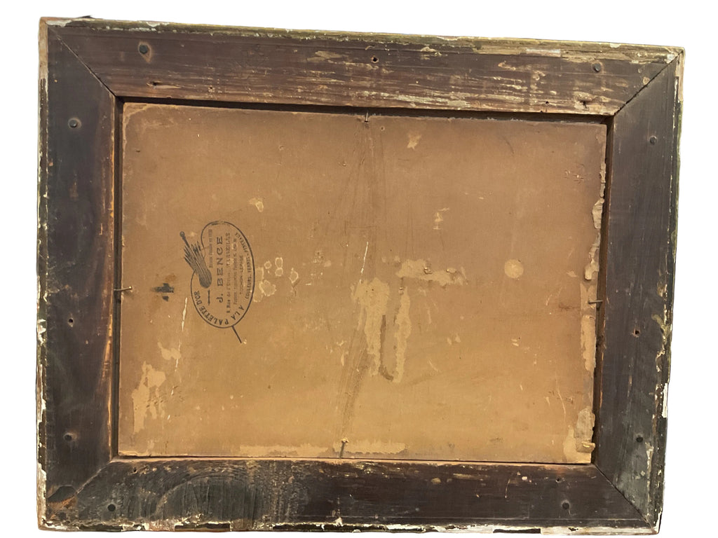 Antique French Ship painting on board (P. Dubois)