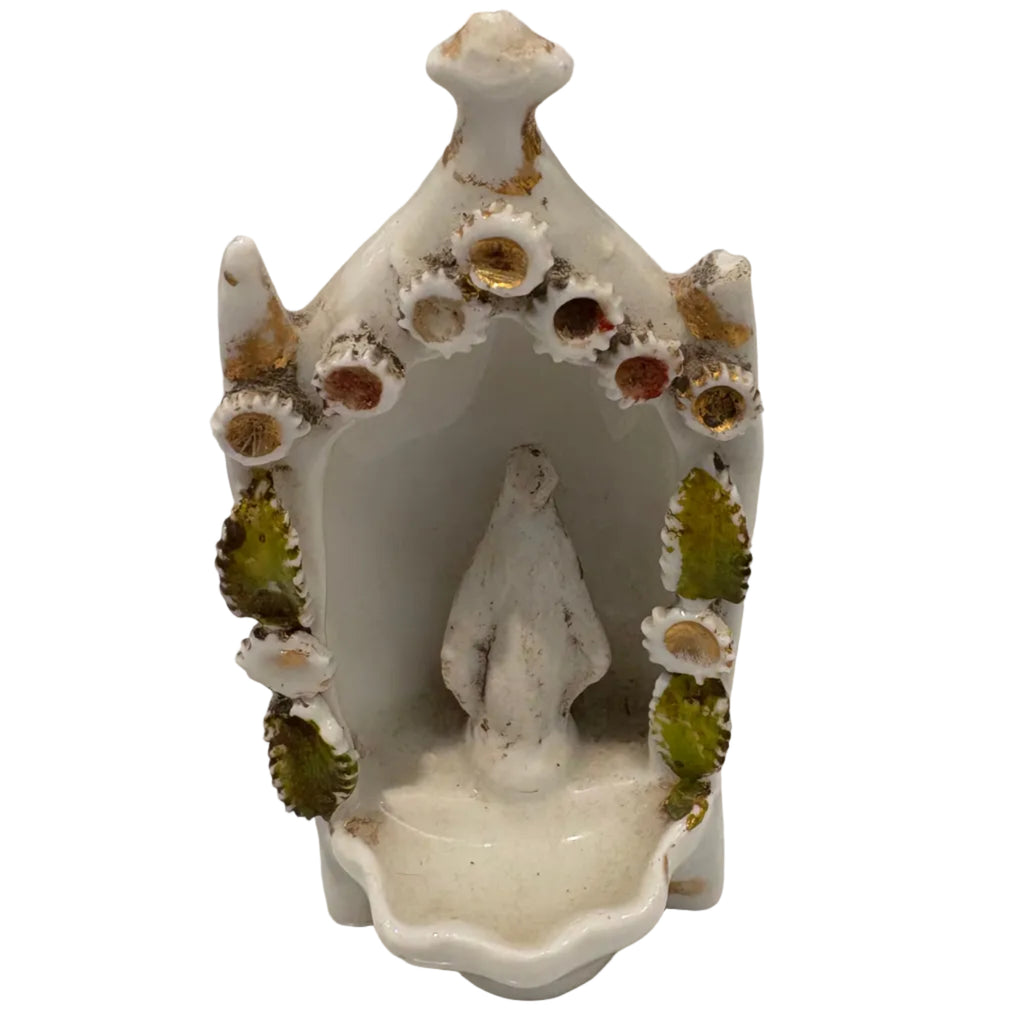 Antique Vieux Paris (“Old Paris”) Holy Water Porcelain Small Font