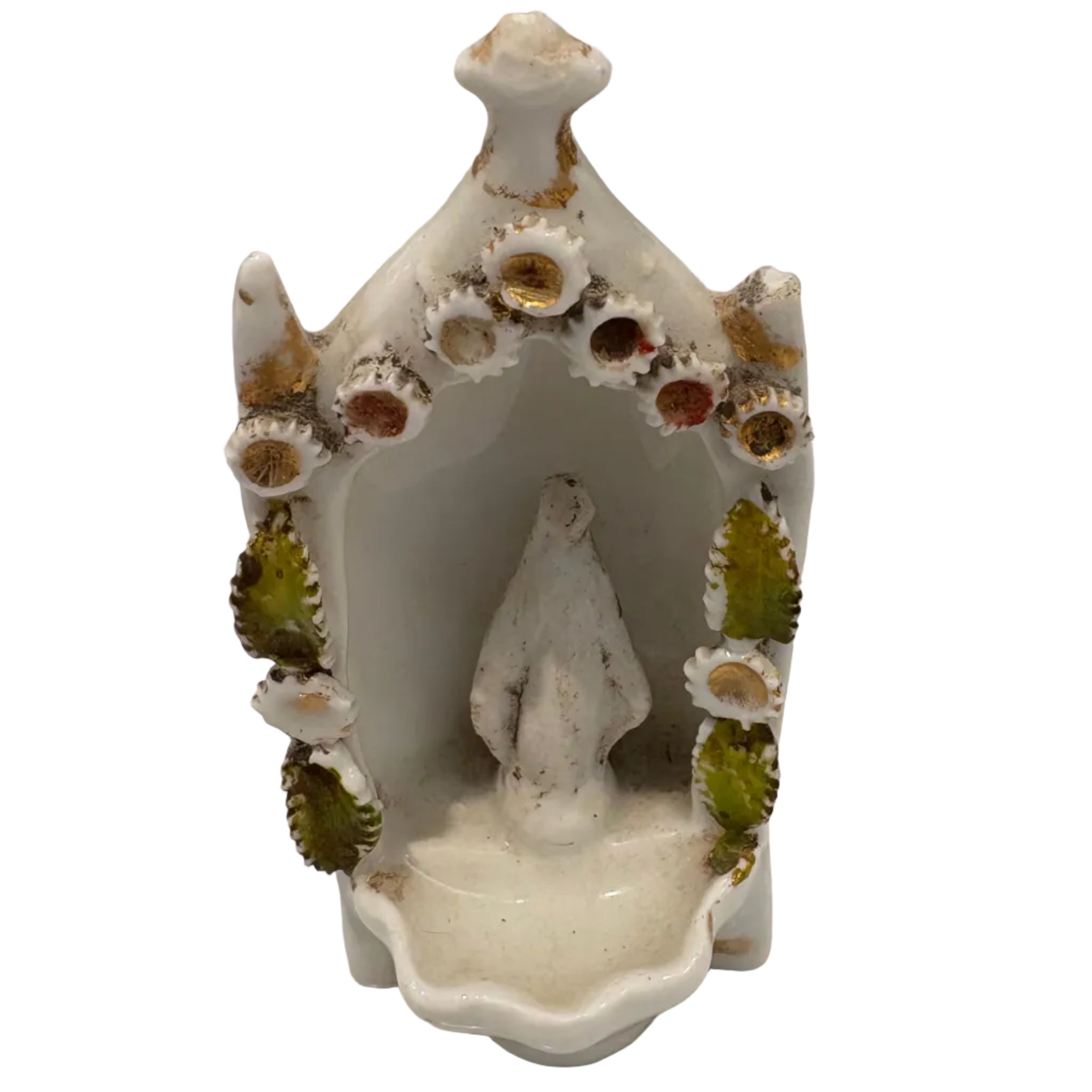 Antique Vieux Paris (“Old Paris”) Holy Water Porcelain Small Font