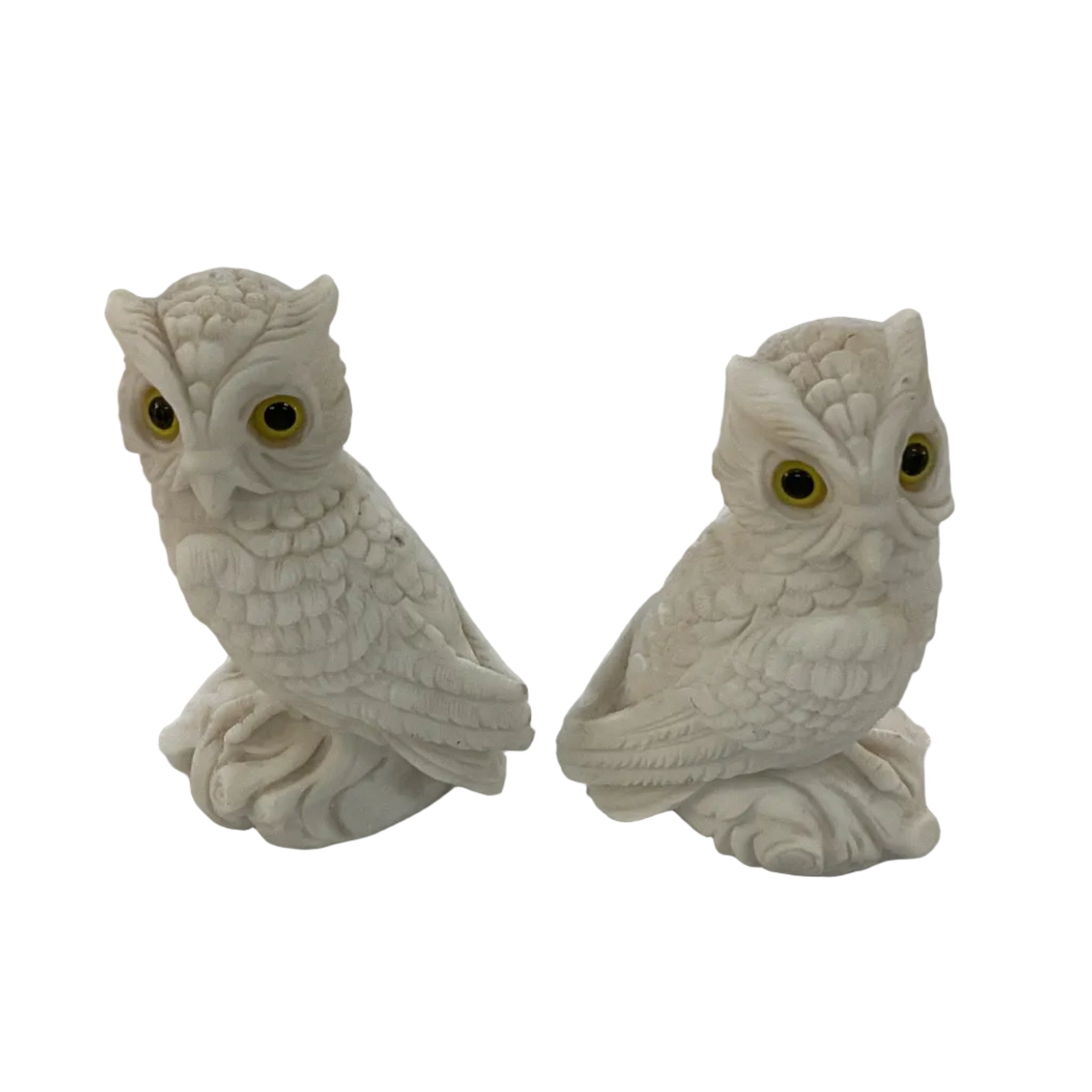 Alabaster Pair of Owls