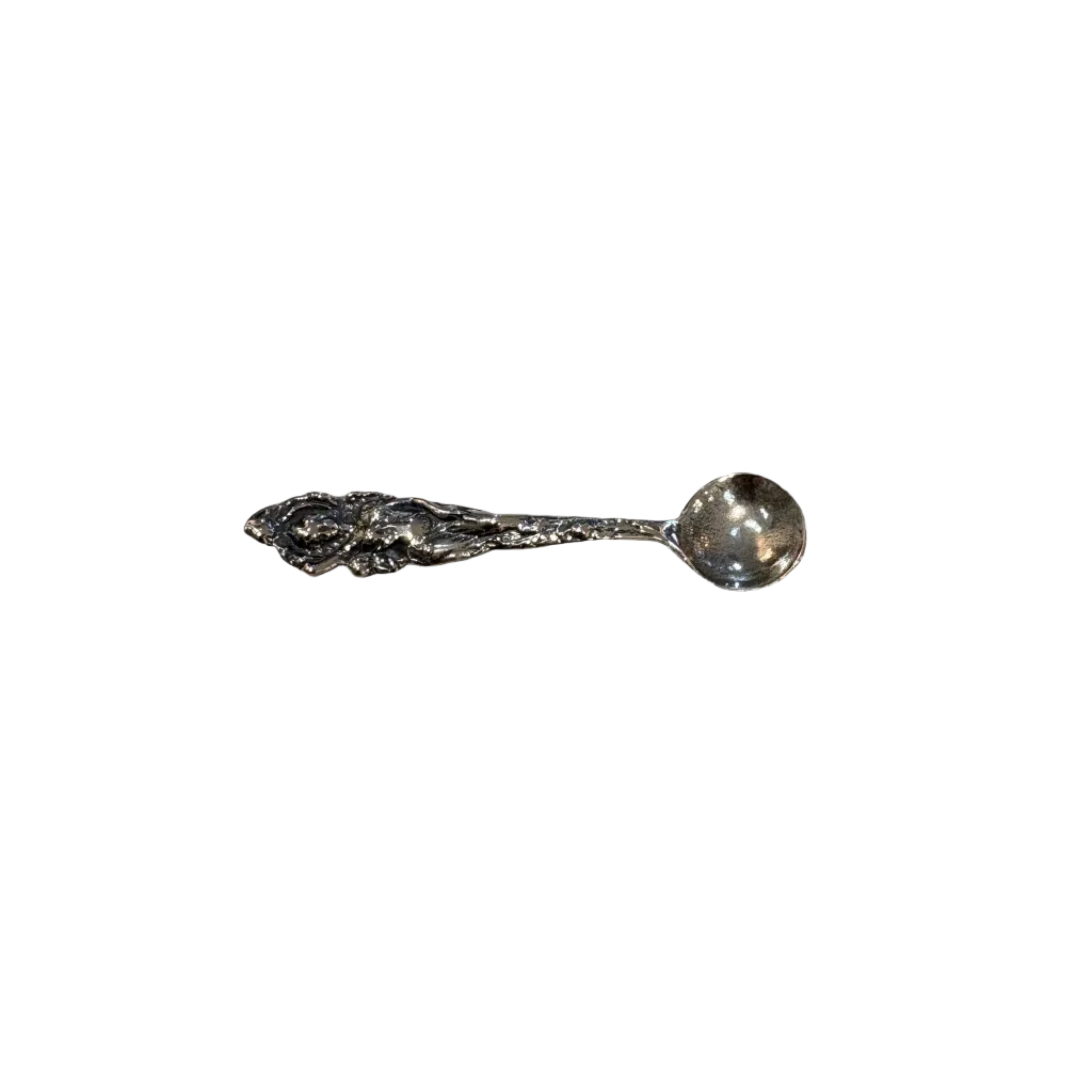 “Love Disarmed” Solid Sterling Salt Spoon