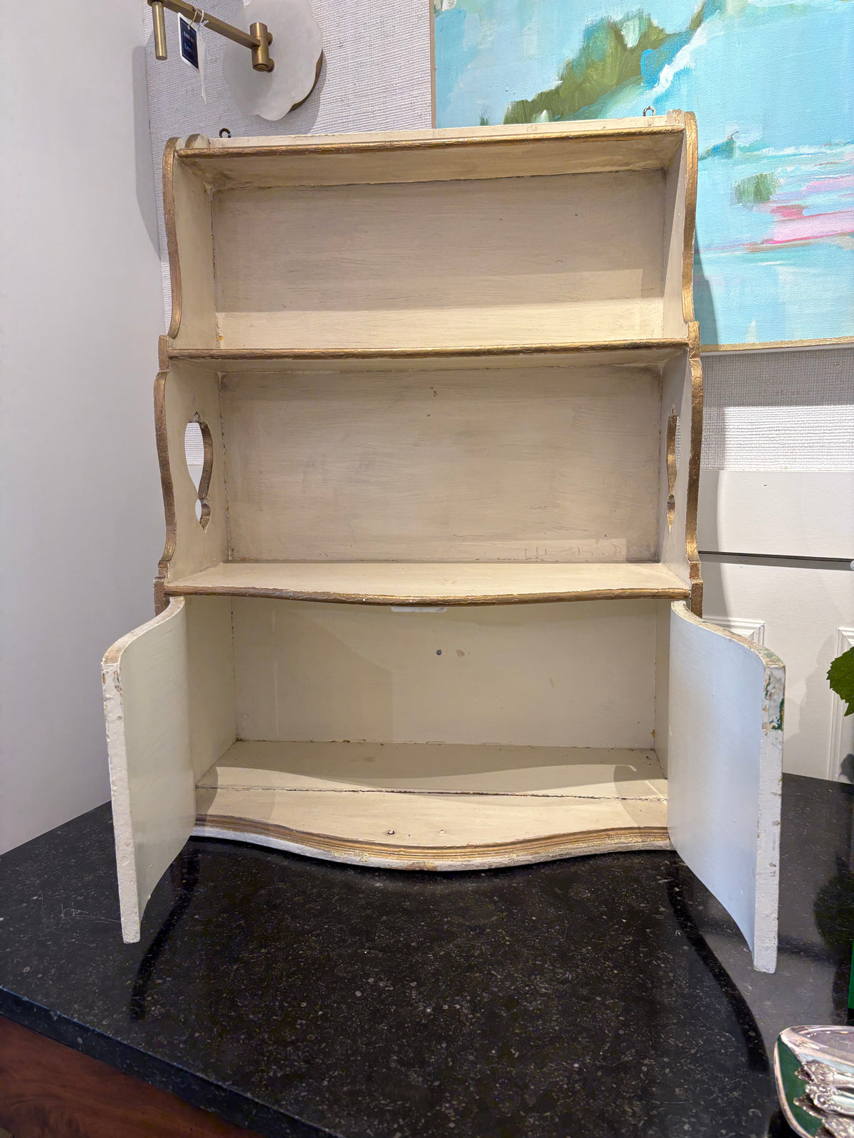 Vintage Florentine Wall Display Shelf
