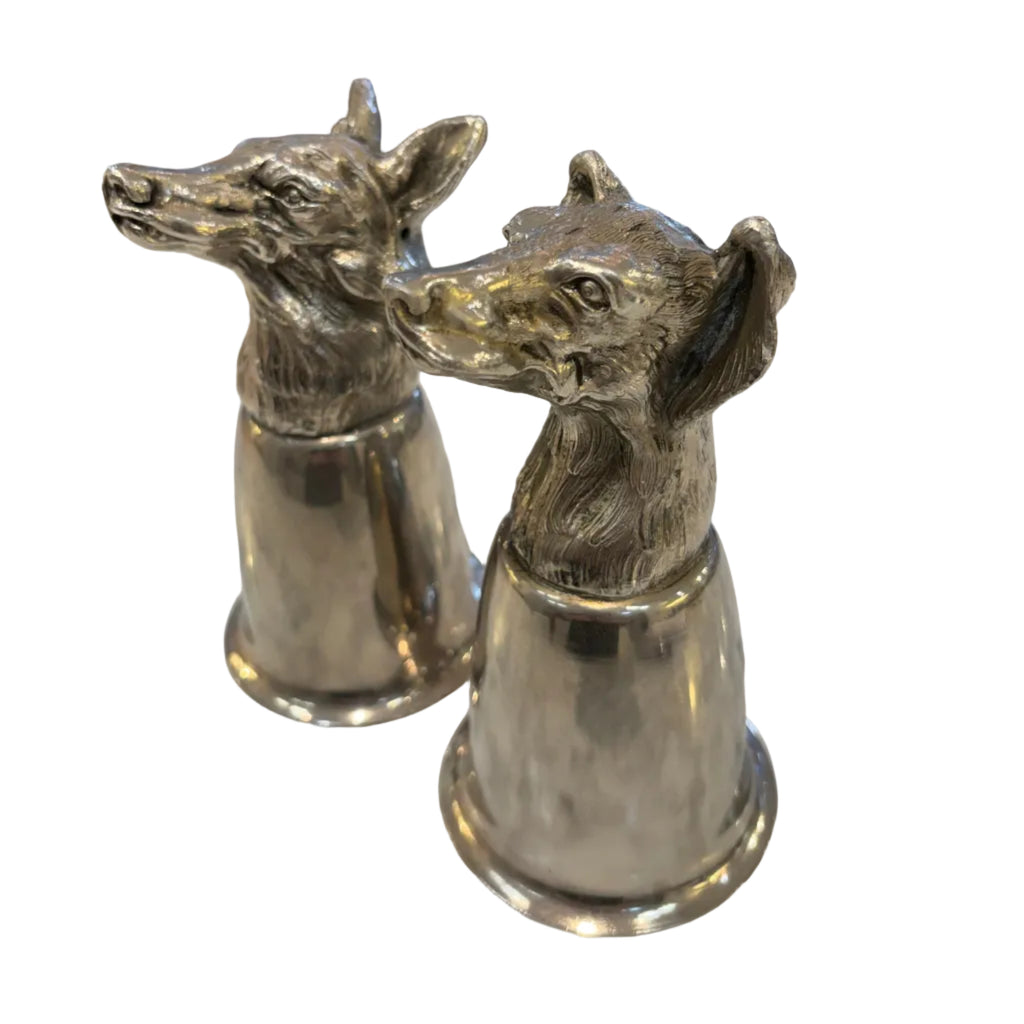 Maur Manetti Vintage Large Stirrup Cups (Pair)