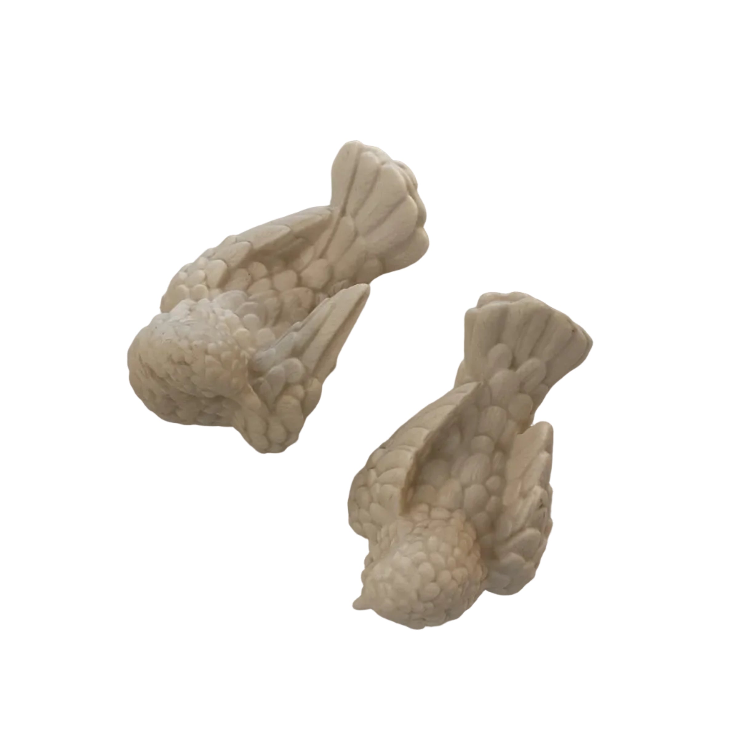 Alabaster Cream Bird Pair