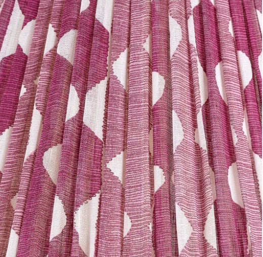 Fermoie 14" Lampshade Oval Fuchsia Whittle
