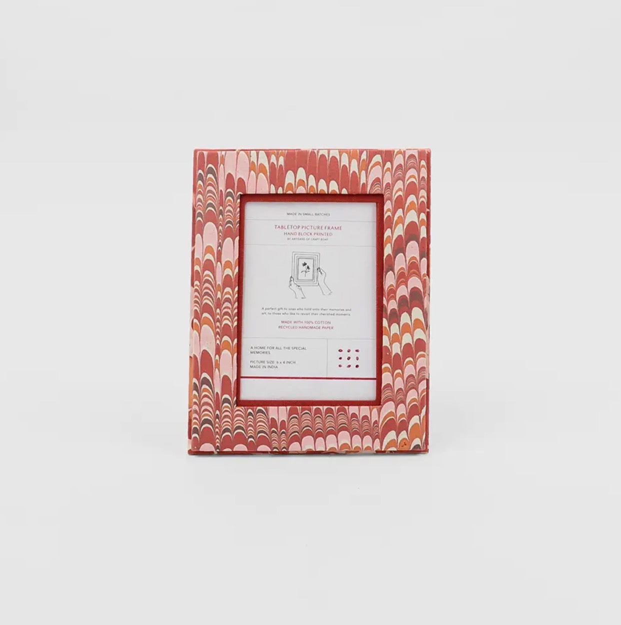 Hand Marbled Table Top Picture Frame