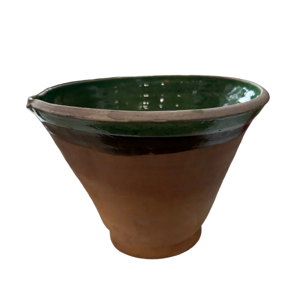 Green Glazed Terra Cotta Planter