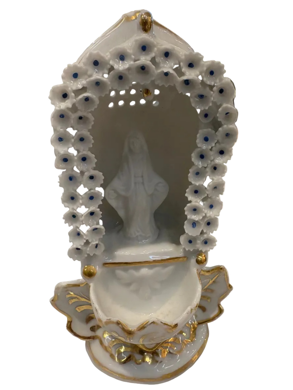 Antique Vieux Paris (“Old Paris”) Holy Water Porcelain Fonts