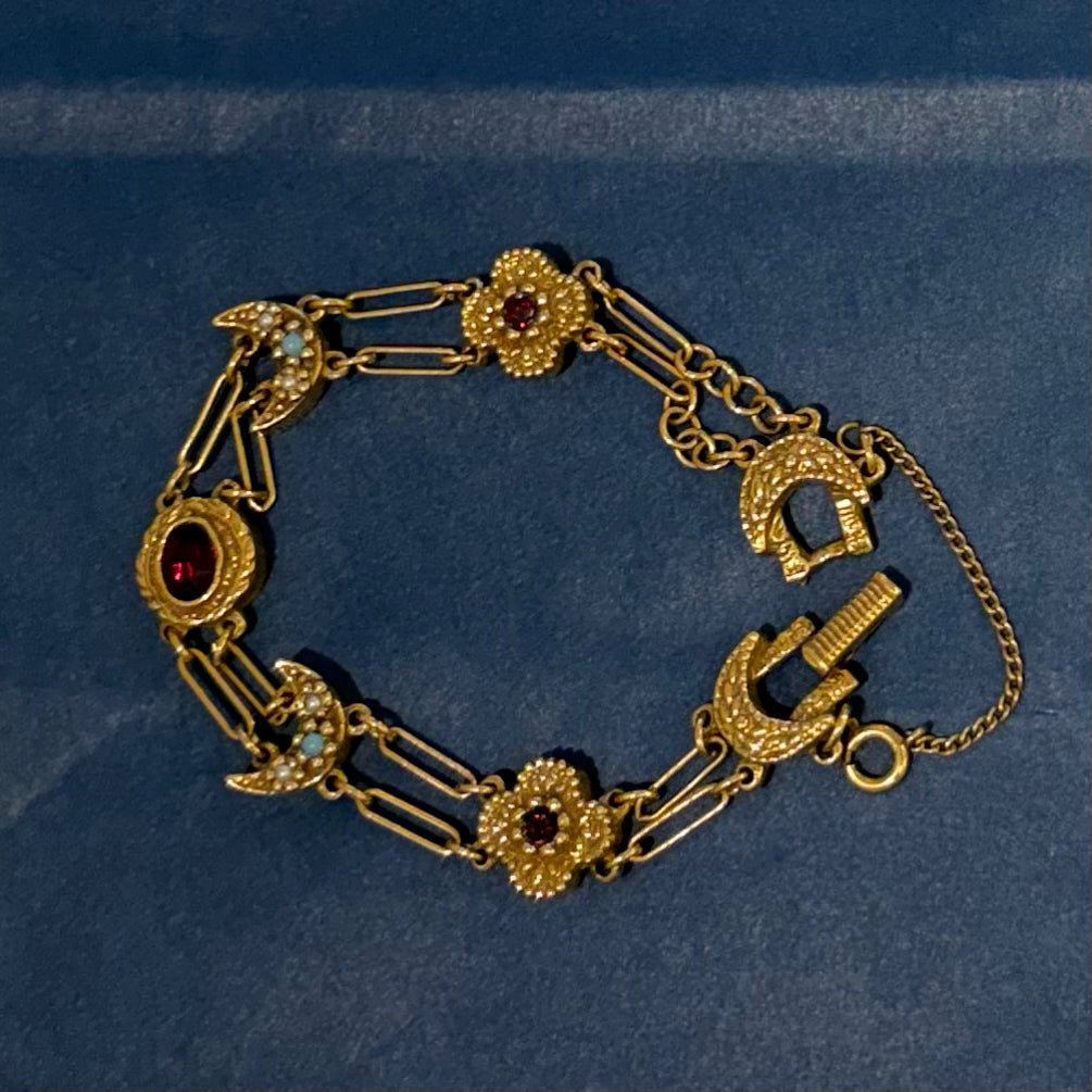 Vintage paper clip slide bracelet