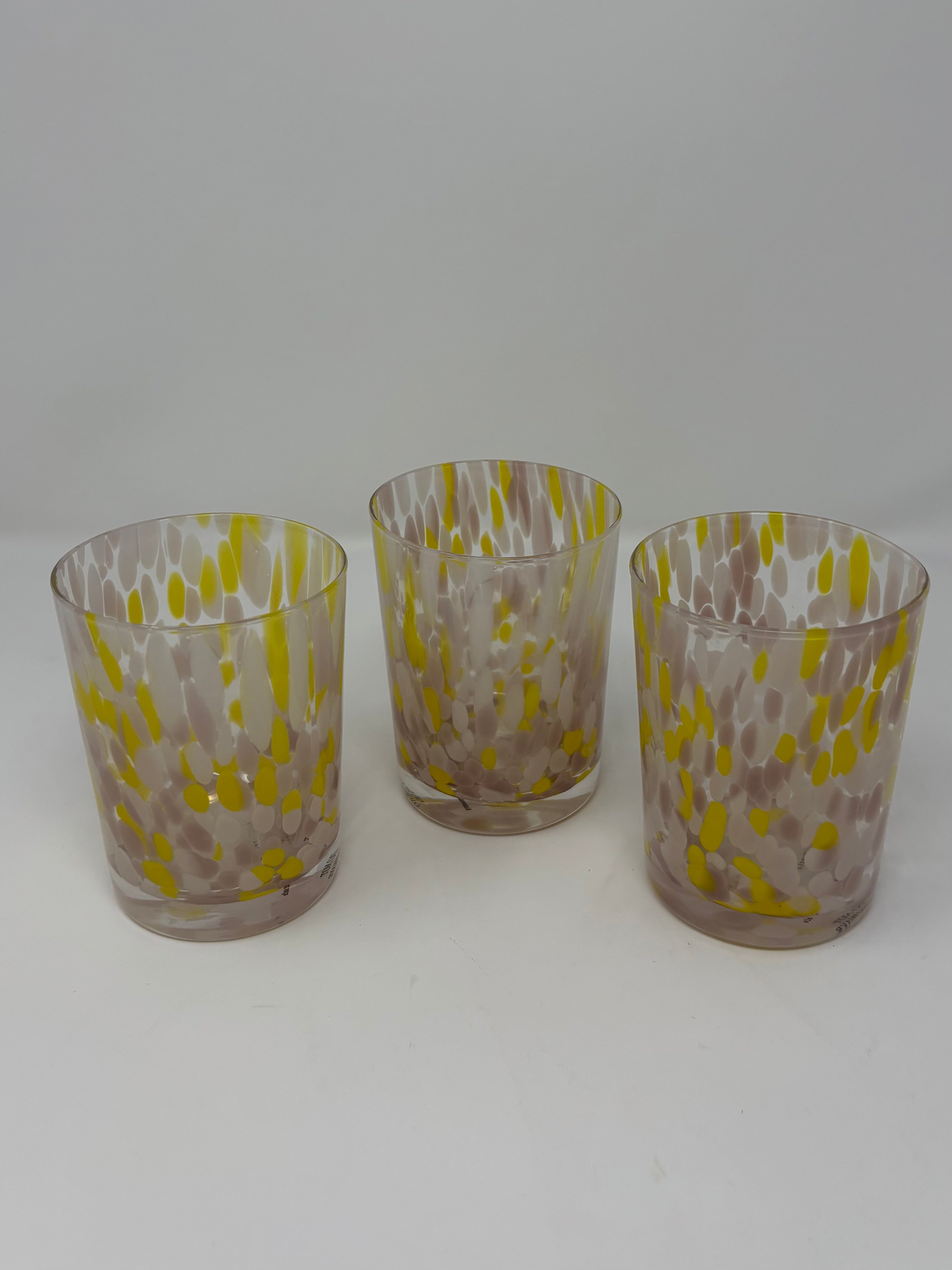 Pink & Yellow Speckled Glasses 2