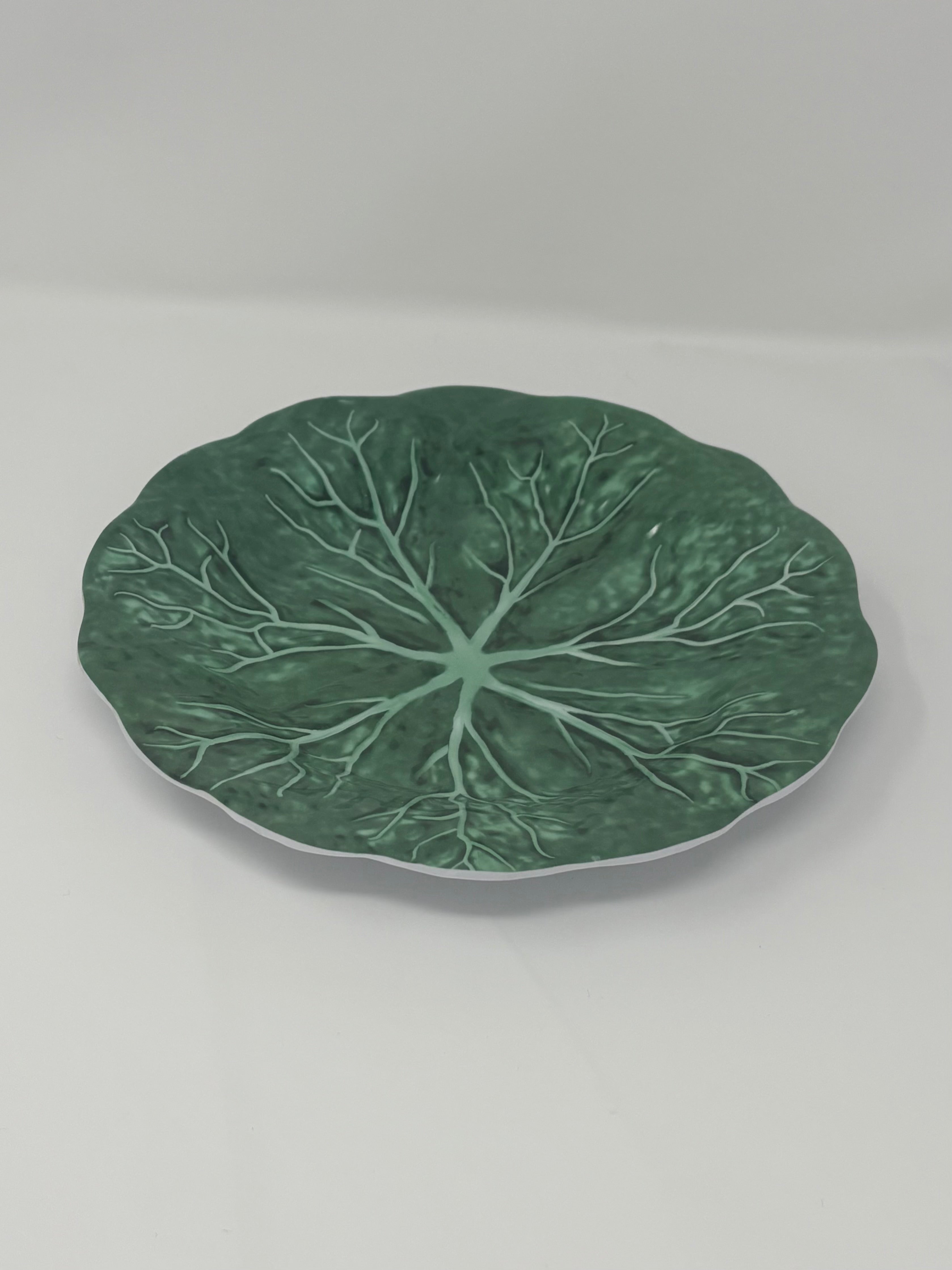 Set of 12 Plastic Cabbage Leaf Plates