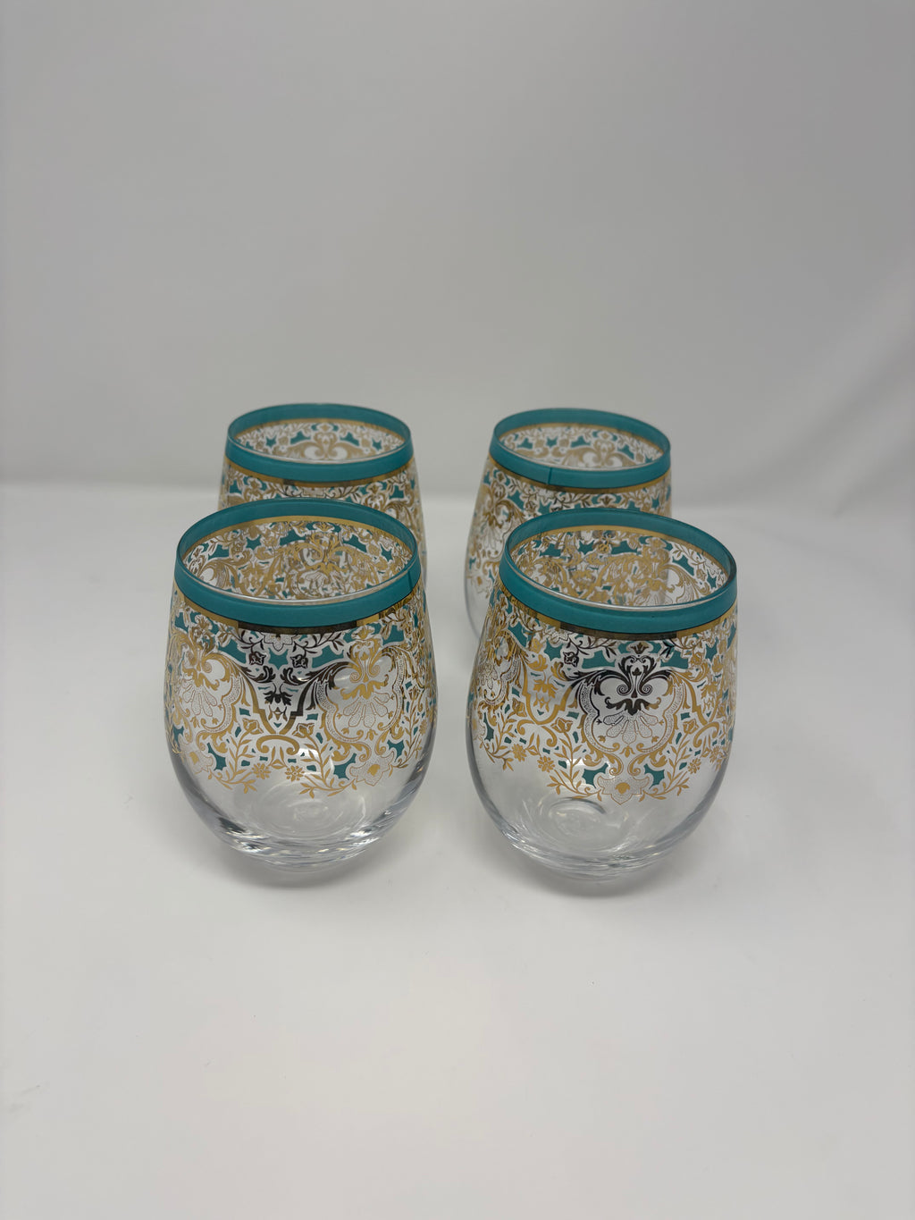Set of 4 Luce Del Sole Stemless Wine Glass