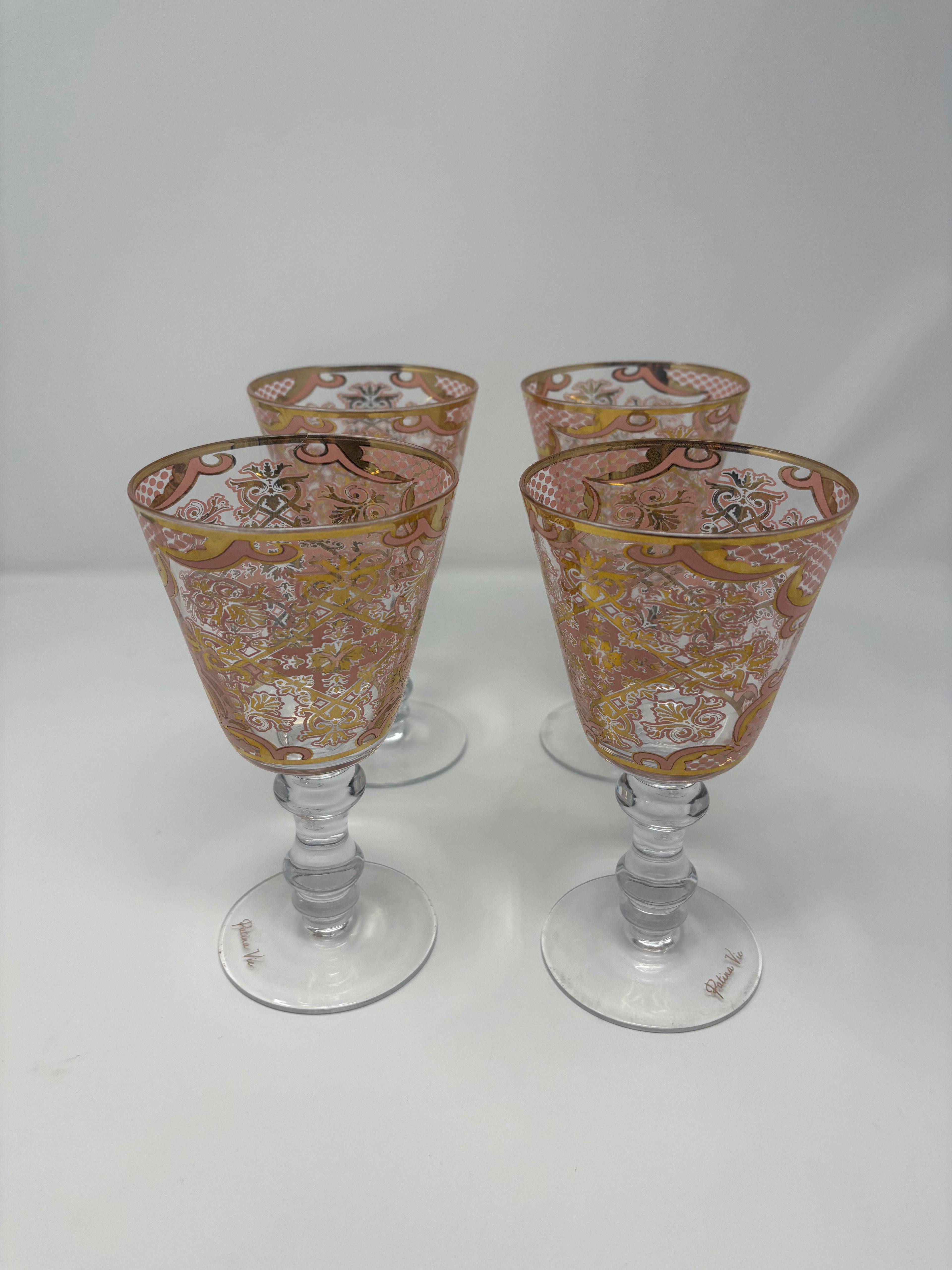 Set of 4 Patina Vie Bellissimo Goblet
