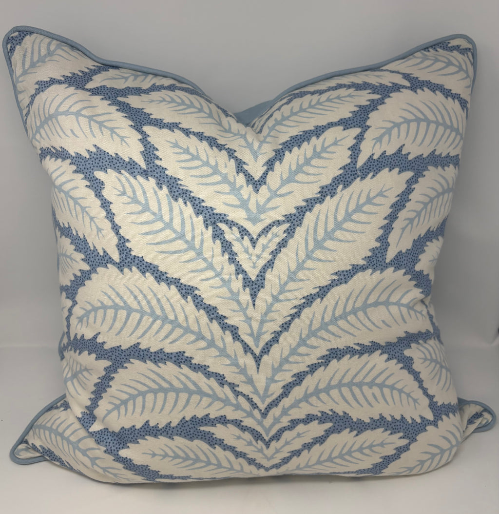 Talavera Linen Blue 22x22 Pillow