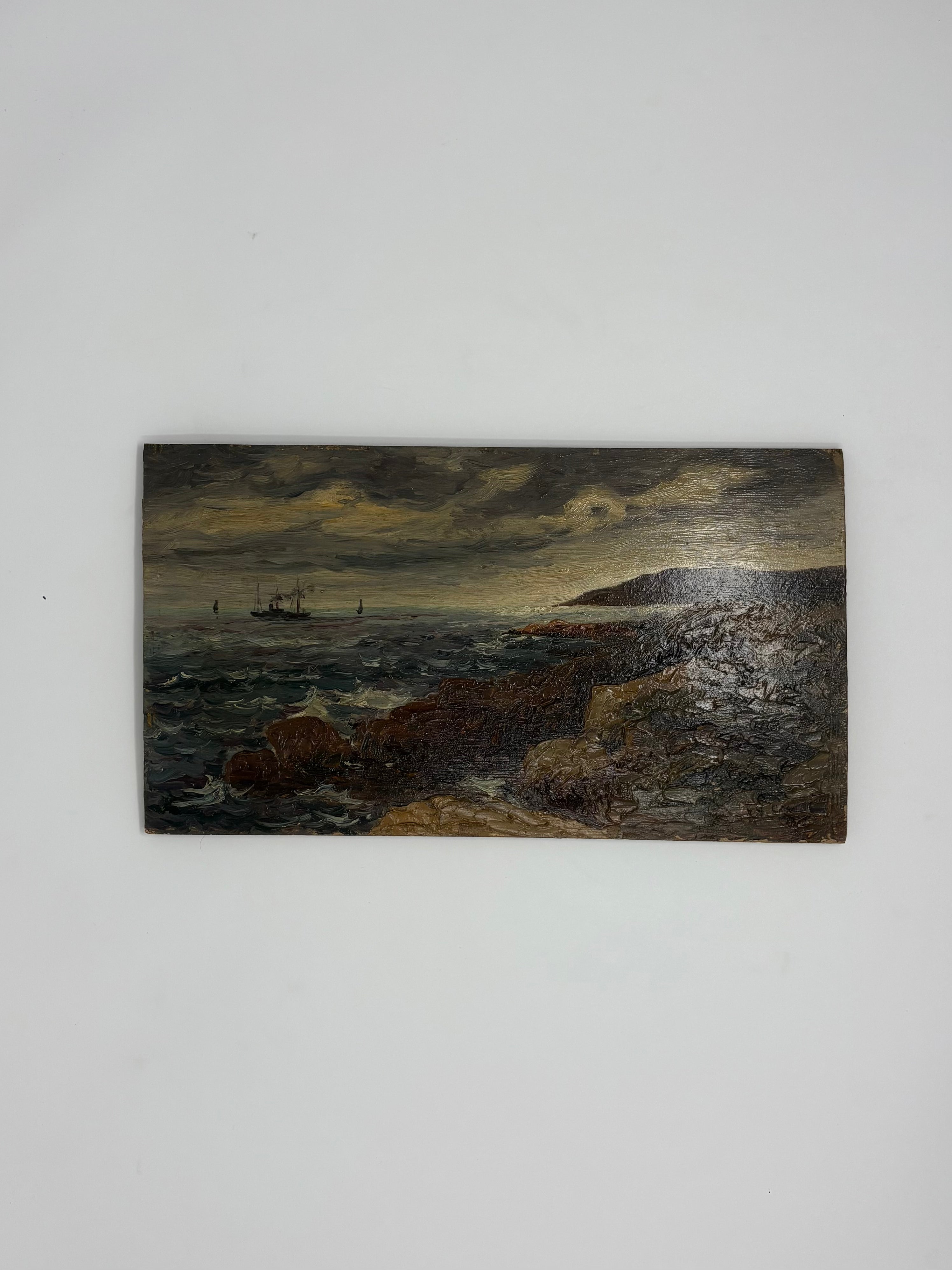 Vintage Painting of Old Port of Marseille France