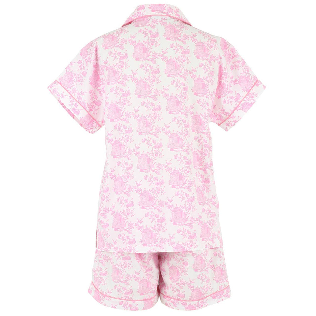 Pagoda Pink Short Sleeve Shorty Pajamas
