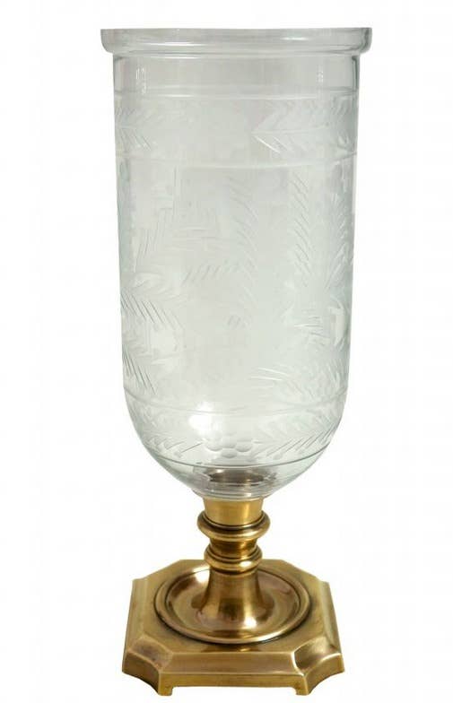 Brass Base Tall Swag and Garland Hurricane