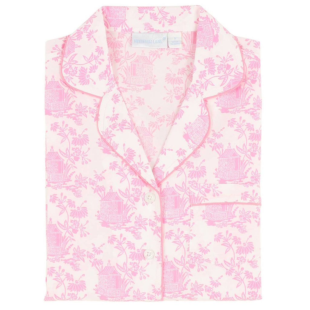 Pagoda Pink Long Sleeve Pajamas