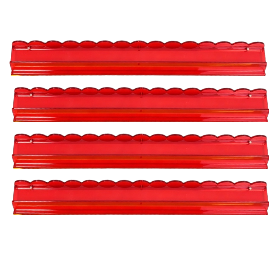 20" Clear Acrylic Scalloped Mahjong Rack & Pushers | Premium American Mahjong Rack Set