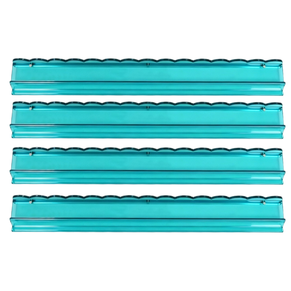 20" Clear Acrylic Scalloped Mahjong Rack & Pushers | Premium American Mahjong Rack Set