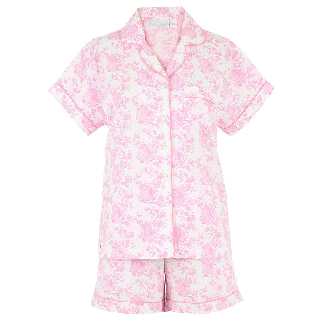 Pagoda Pink Short Sleeve Shorty Pajamas