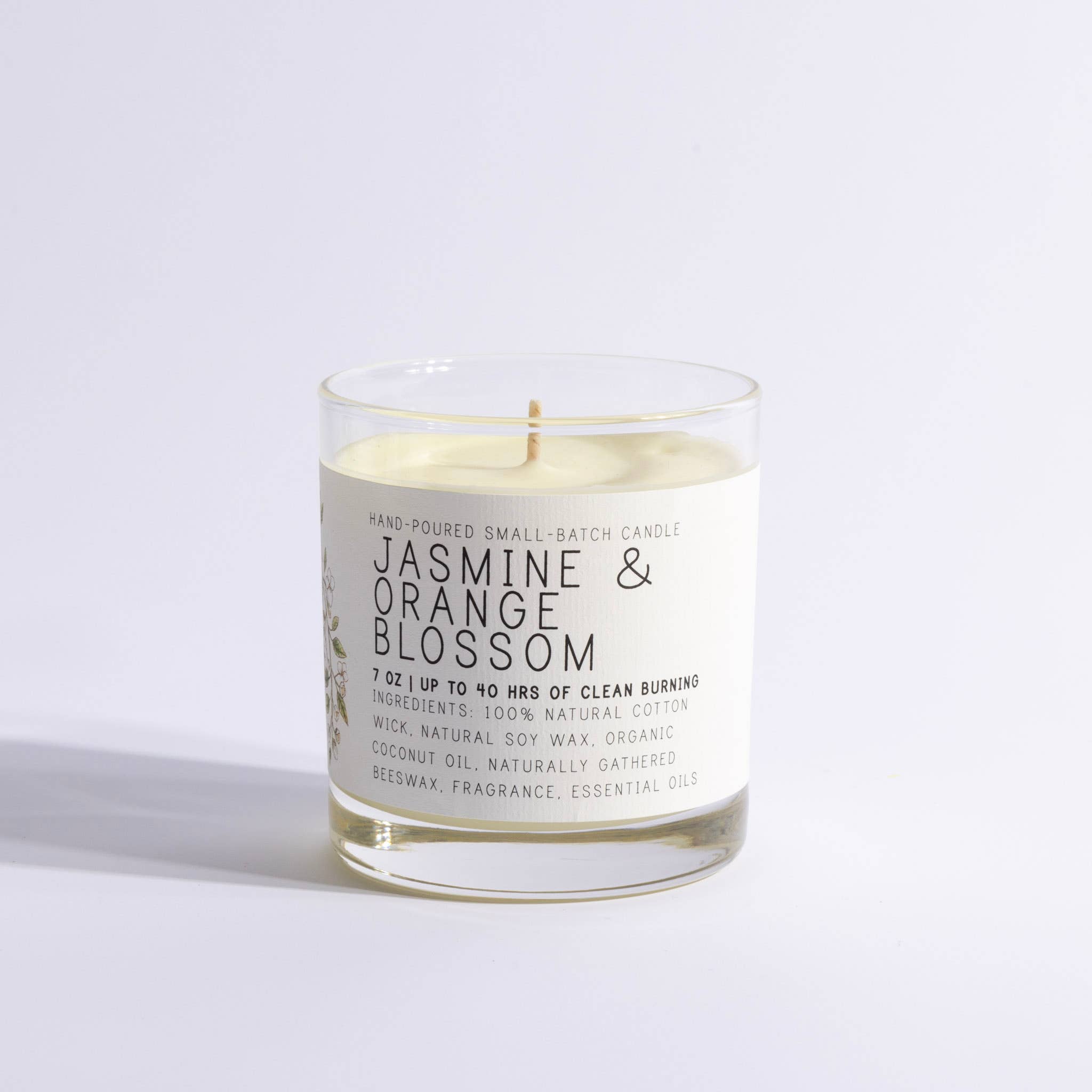 Jasmine & Orange Blossom - Medium Glass  - Just Bee Candle